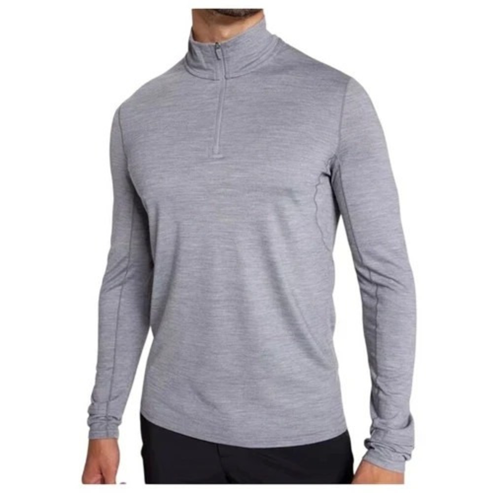 Smartwool Classic All-Season Merino Base Layer Quarter Zip Gray Heather Mens M